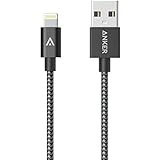 Anker 3ft Nylon Braided USB Cable with Lightning Connector [Apple MFi Certified] for iPhone 7 / 7 Plus / 6s / 6s Plus / 6 / 6 Plus, iPad Pro Air 2 and More (Space Gray)
