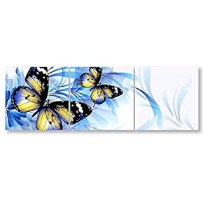 3 Piece Canvas Wall Art-Romantic Flower-Canvas Prints Home Artwork Decoration for Living Room,Bedroom - 12"x12"x3 Panels