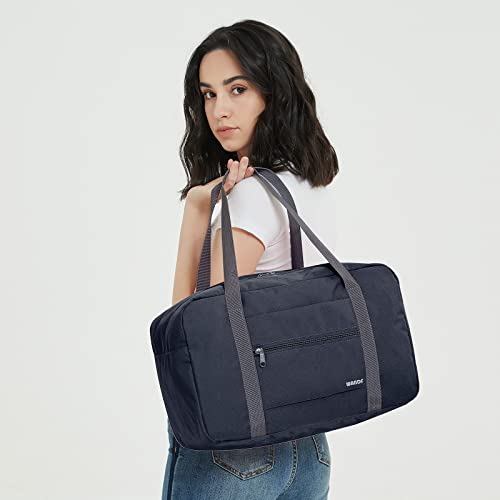 WANDF Ryanair Handbag 40 x 30 x 20, Foldable Small Sports Bag for Airplane, Weekend Travel Bag Unisex Men and Women (Blue 24L)