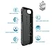 Speck Products 79987-5731 Presidio Grip Cell Phone Case for iPhone 7 - Graphite Grey/CHARCOAL Grey