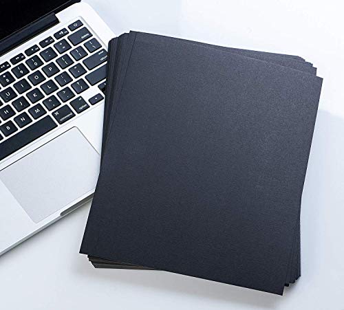 BNC Linen Texture Paper Presentation Covers, 8.75"X11.25", Black Color, Pack of 100 - Thumbnail 5