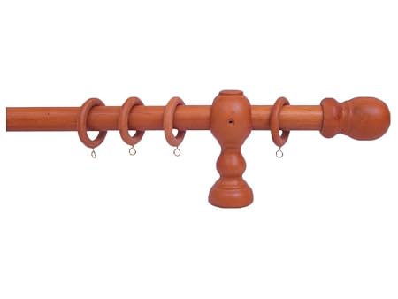 3 Metre X 28mm Wood Curtain Pole Walnut Amazon Co Uk Diy Tools