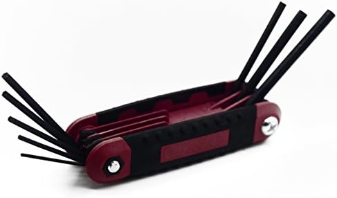 FINCO(TM) 8 Piece Foldable Hex Key Sizes 7/32 3/16 5/32 5/16 1/8 3/32 5/64 1/6 Inch