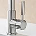 Stainless Steel Spring Pull Down Kitchen Sink Faucets Brushed Nickel