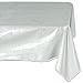 Ottomanson Heavy Duty Clear Plastic Tablecloth Clear Table Cover Protector White Sewn Edges Border Tablecloth, 54