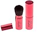 Retractable Makeup Blush Brush -Best Kabuki Blending Brushes. Mineral Powder,Contouring, Cream or Liquid Cosmetics. Cute Compact Pink Case Blusher Brush