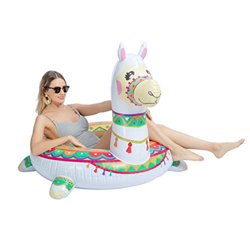 JOYIN-Inflatable-Llama-Pool-Float-435-Pool-Tubes-Fun-Beach-Floaties-Summer-Pool-Raft-Lounger-Swim-Party-Toys-Swimming-Pool-Party-Decorations-for-Kids-Adults