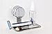 HOME SO Soap Dish Tray with Suction Cup - Removable Bath Shower Holder for Soap Bars, Sponges, Shampoo - Stainless Steel, Chrome