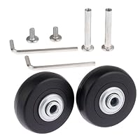 Mtsooning 2Set 50x18mm Luggage Suitcase Replacement Wheels with Axles Wrench Bearings Repair Kit