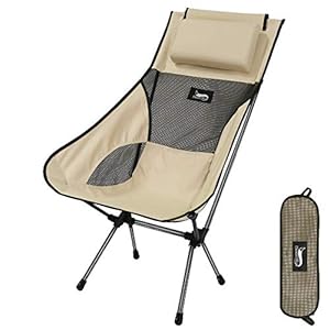 DesertFox アウトドアチェア 折りたたみ 枕付き 超軽量【ハイバック】【耐荷重150kg】 コンパクト
