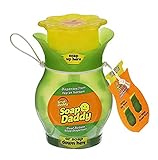 Scrub Daddy, Soap Daddy - Dual Action Soap Dispenser with Easy Grip Squeezable Sides and Built in Pump, Multi-use, Easy to Clean and Refillable - 1ct