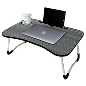GROSSe-Laptop-Bed-Table-Lap-Standing-Desk-for-Bed-and-Sofa-Breakfast-Bed-Tray-Laptop-Lap-Desk-Folding-Coffee-Tray-Notebook-Stand-Reading-Holder-for-Couch-Floor-Kids60-x-40-cm-Black GROSSē Laptop Bed Table Lap Standing Desk for Bed and Sofa Breakfast Bed Tray Laptop Lap Desk Folding Coffee Tray…