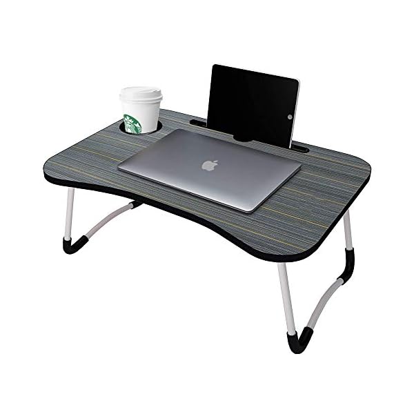 GROSSe-Laptop-Bed-Table-Lap-Standing-Desk-for-Bed-and-Sofa-Breakfast-Bed-Tray-Laptop-Lap-Desk-Folding-Coffee-Tray-Notebook-Stand-Reading-Holder-for-Couch-Floor-Kids60-x-40-cm-Black GROSSē Laptop Bed Table Lap Standing Desk for Bed and Sofa Breakfast Bed Tray Laptop Lap Desk Folding Coffee Tray…