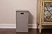 BIRDROCK HOME Laundry Hamper with Lid | Removable Bags for Sorting Clothes | Sectioned Laundry Basket for Bedroom & Bathroom | Collapsible Storage Bin with Cover | Single, Grey