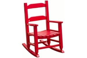 BplusZ Toddler Rocking Chair Kids Child Wooden Small Baby Comfy Rocker Chairs Furniture for Nursery Bedroom Livingroom Outdoor Reading Room, Ages 3-6, Red