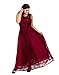 Esprlia Women's Plus Size Lace Sleeveless Evening Party Formal Maxi Dress - 3X Plus - Wine
