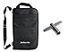 YMC DSB20-BK Pro 15mm Larger Size Drumstick Bag Holder Mallet Bag with a shoulder strap,Drum Key - Black
