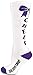 chassé Girls' Knee-High Bow Sock White/Purple/Black Youth