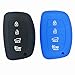 Coolbestda 2Pcs Rubber 4 Buttons Smart Key Fob Remote Cover Case Protector Keyless Jacket for 2018 2019 2020 2021 Hyundai Sonata Tucson Ioniq Elantra (NOT FIT Flip/Pop Out/Folding Key