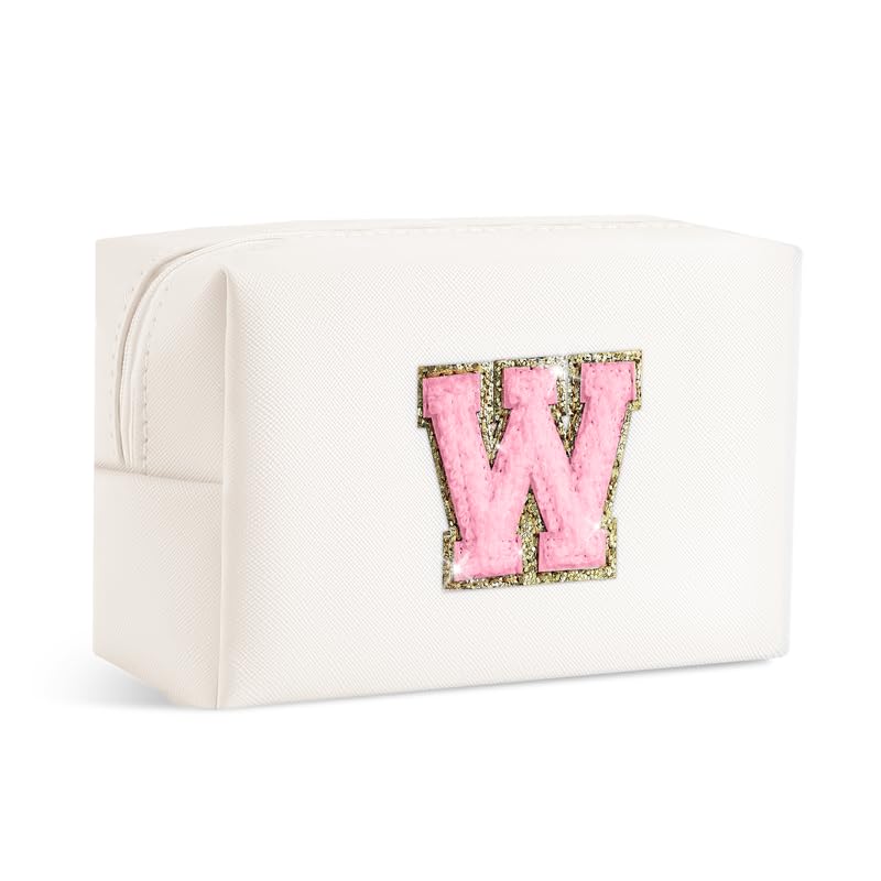 SEFORICO Small Makeup Bags for Women - Waterproof Leather Cosmetic Bag A-Z Personalized Bag Portable Travel Women's Purse Girls Gifts — image 1