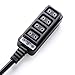 Koolertron Male D-Tap B Type Power Tap to 4-Port Female D-Tap P-Tap Hub Adapter Splitter for Photography Power