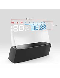 Pantalla SHUDROX A900 para vehículos HUD, con interfaz OBD2   EOBD Plug & Play, velocidad del vehículo MPH   KM   h, advertencia de exceso de velocidad, consumo de combustible, temperatura del agua, voltaje de la batería