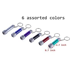 Antner 18pcs Mini Flashlights Keychain 5 Bulbs LED