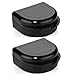Orthodontic Retainer Case (2 Pack). Aligner and Retainer Case for Night Guards, Invisalign Aligner Trays, Mouth Guard,Denture Case, Mouthguard. Vent Holes in Cases -Knightshield Dental (Stealth Black). primary