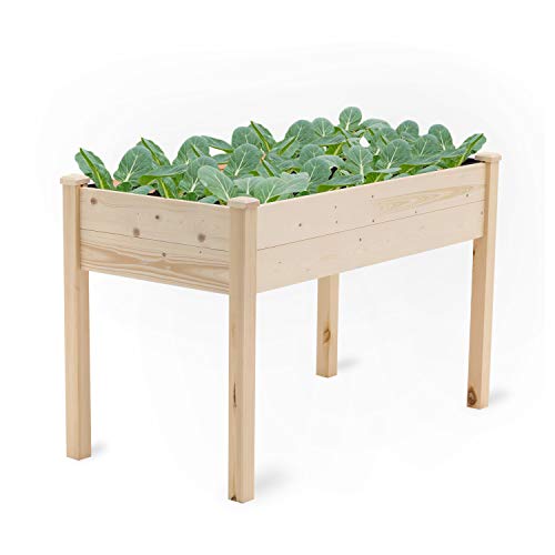 Pataku Raised Wooden Garden Bed Kit for Backyard,Patio Planting Bed 48.4 inches x30 inches x24.4 inches