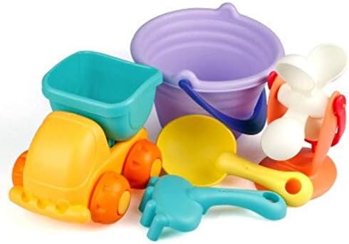 HALO NATION Soft Rubberized Material Beach Toys Set , Beach Set for Kids - 5 pcs Sand Play Toy Garden Set