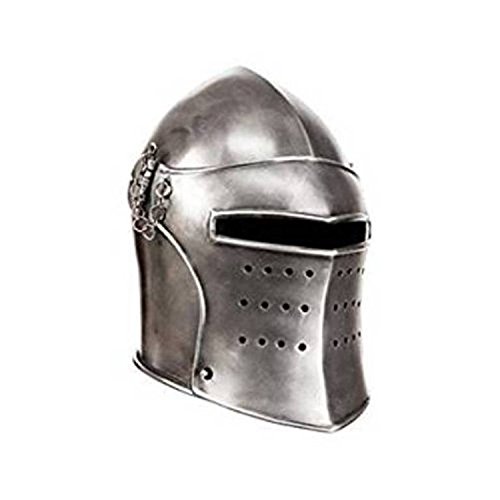 Visored Bascinet Medieval Helmet Armour Metallic One Size