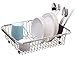 KESOL Expandable Dish Drying Rack, 304 Stainless Steel Over Sink Dish Rack, Dish Drainer in Sink or On Counter with Utensil Drying Rack- Rustproof, Large