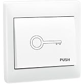 TOPENS TC147 Wired Wall Push Button | For Automatic Swing Sliding Gate Opener and Garage Door Opener, Flush Mounted, Not Waterproof, Momentary Contact Switch