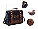 ECOSUSI Women Vintage PU Leather Laptop Bag Briefcase Crossbody Messenger Bags Satchel Purse, Dark Blue