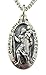CB Silver Toned Base Saint Christopher Travel Transportation Medal, 1 1/16 Inch