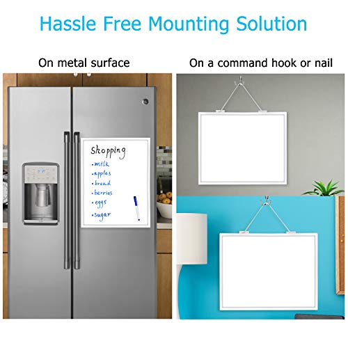 Small White Board(11 x 14 Inches), Browill Magnetic Dry Erase Whiteboard Board with 4 Dry Erase Markers for to Do List, Refrigerator, Locker, Office Door, Wall - with Hook - Thumbnail 5