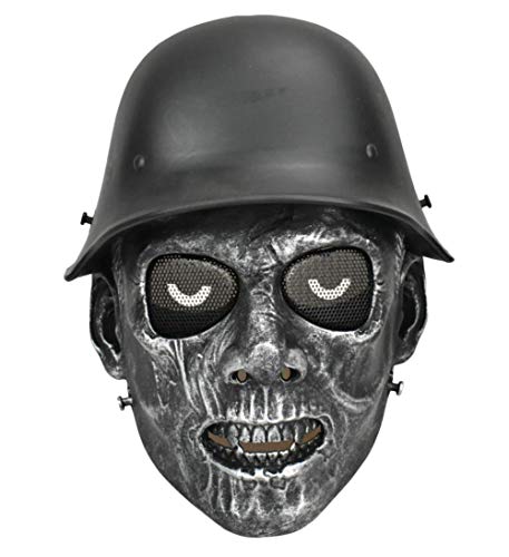 Jffcestore airsoft full face protective mask with googl…