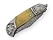 AishaTech Bear Head Pocket Knife Damascus steel Lock Blade Bone Handle
