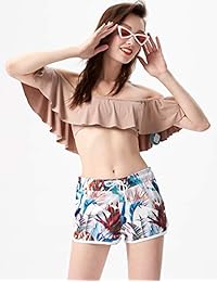 MaaMgic - Bañador para mujer con estampado elástico para surf, deporte, retro, secado rápido, para la playa, bañador