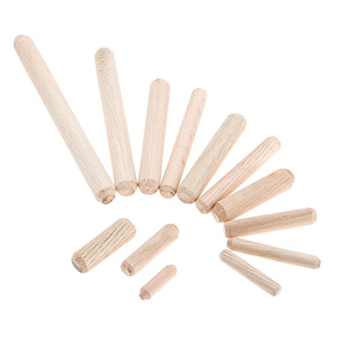 50pcs Woodworking Hardwood Round Dowel Pins Wooden Craft Rods Furniture Fitting Tools 8x60mm(DXL)/0.32"x2.36"
