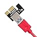 N N.ORANIE PCIE Riser 1X to 16X Graphics Extension for GPU Mining Powered Riser Adapter Card, 60cm USB 3.0 Cable, 4 Solid Capacitors, Two 6PIN and Molex 3 Power Options (VER 009S, 1-Pack)
