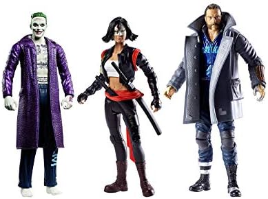 DC Comics Multiverse Suicide Squad 6” Action Figures, 3-Pack Collection- Katana, Boomerang and Joker