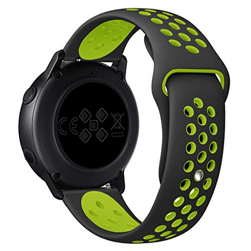 Exteren for Samsung Galaxy Watch Band, Sports Soft Silicone Replacement Band Wrist Strap for Samsung Galaxy Watch active (Green)