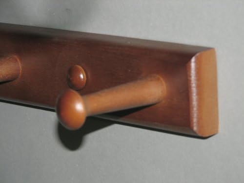 Peg Coat Bar with 7 Pegs, Mahogany MADE IN USA