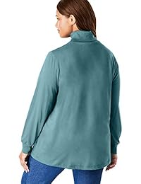 Camisa algodón, cuello de tortuga, talla grande, Perfecta, para mujer.