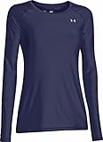 Under Armour Women's UA HeatGear Armour Long Sleeve Large Midnight Navy