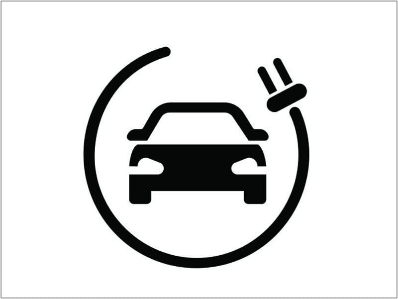 Stencil 600x400mm - Electric Vehicle symbol