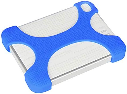 dulawei3 2.5 Inch Silicone X-Type Hard Disk Drive Case Protective Anti-Slip Shakeproof Cover Storage Bag Carrying Box for Western Digital Seagate Toshiba Hitachi Lenovo Netac Blue