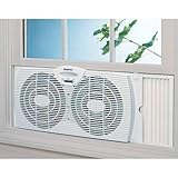 Holmes Dual Blade Twin Window Fan, White. Holmes HAWF2021