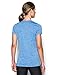 Under Armour Women's Twist Tech V-Neck, Water/Metallic Silver, Small